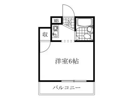 ラ・アミーガ(ワンルーム/3階)の間取り写真