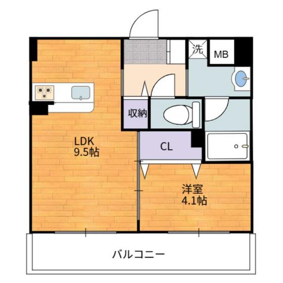 ネオフォート(1LDK/1階)の間取り写真