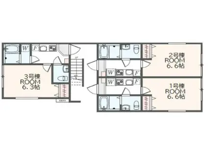 アザーレ・パッシオ大口A(1K/1階)の間取り写真