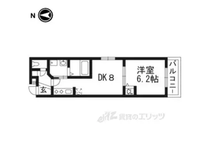 RIES.H.SUEGA(1LDK/2階)の間取り写真