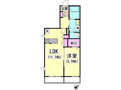 タウンハウス神宮前(1LDK/2階)の間取り写真