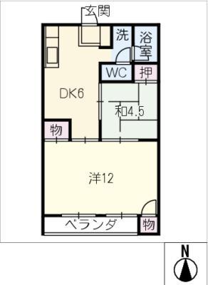 ナカシマビル(2DK/2階)の間取り写真