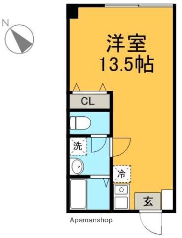 第18明智ビル(ワンルーム/3階)の間取り写真