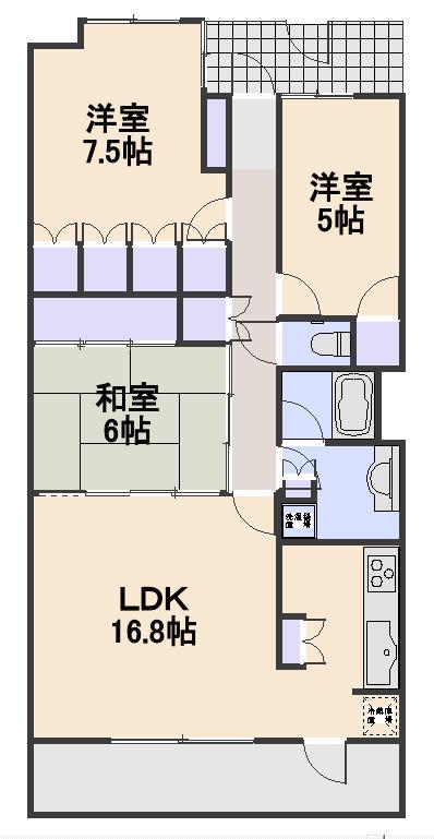東京プライムウエスト(3LDK/3階)の間取り写真