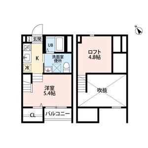 A・CORSO 八田(1K/2階)の間取り写真