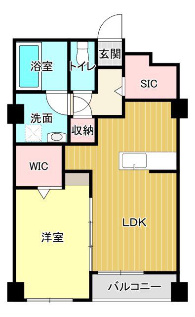 LALBA DI SECONDO(1LDK/3階)の間取り写真