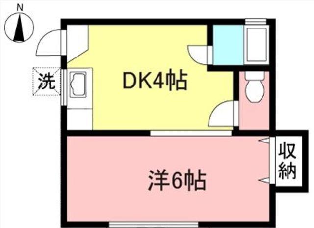三星グリーンハイツ(1DK/1階)の間取り写真