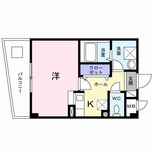 NSエレガンス(1K/1階)の間取り写真