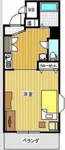 ノーブルハウス吉田(1K/4階)の間取り写真