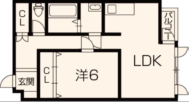 サウザンドコート明石(1LDK/2階)の間取り写真