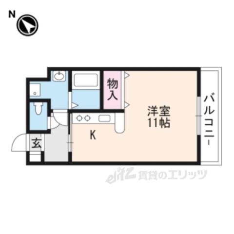 カーサソラーレ(ワンルーム/3階)の間取り写真