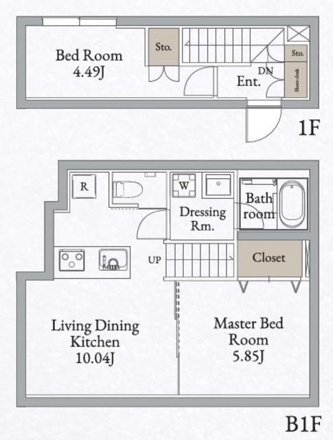 LIVEFLAT高田馬場(2LDK/1階)の間取り写真