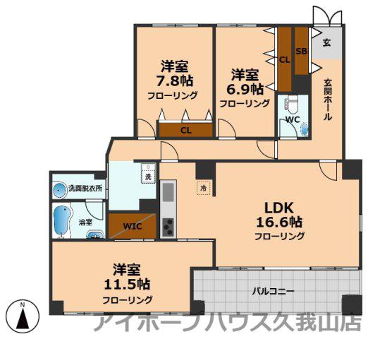 宮前ヴィレッジ(3LDK/1階)の間取り写真