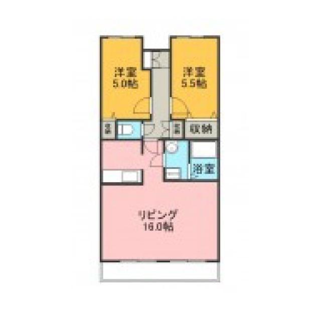 サニーハイツ(2LDK/1階)の間取り写真