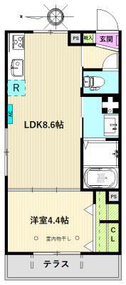 エクセレンテ(1LDK/1階)の間取り写真