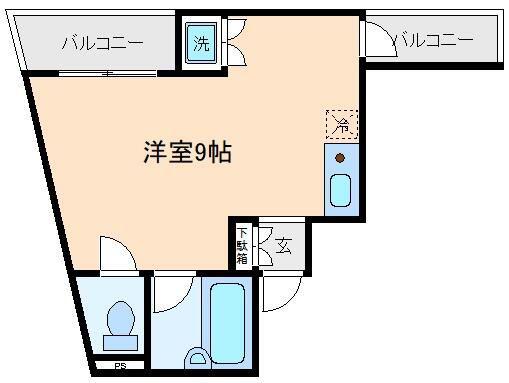 スターホームズ二俣川V(ワンルーム/1階)の間取り写真