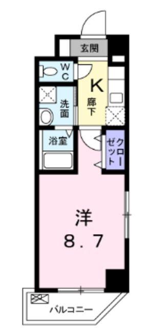 サンフォニア新宿(1K/3階)の間取り写真