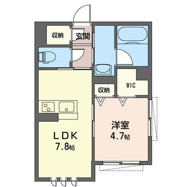 ラコルト駒込(1DK/3階)の間取り写真