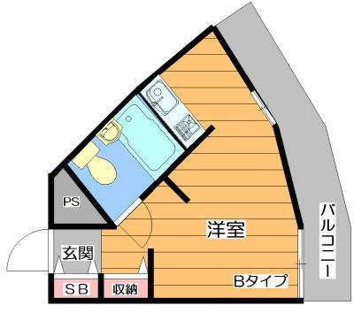 グランフォルム(ワンルーム/4階)の間取り写真