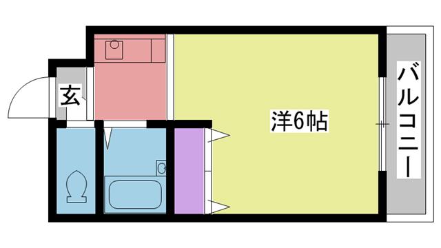 リヴィエール香枦園(1K/3階)の間取り写真