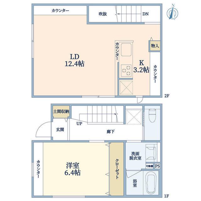 CASA TR(1LDK/2階)の間取り写真