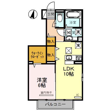 恵比寿ガーデンIII(1LDK/1階)の間取り写真