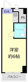 五反田ダイヤモンドマンション(ワンルーム/6階)の間取り写真