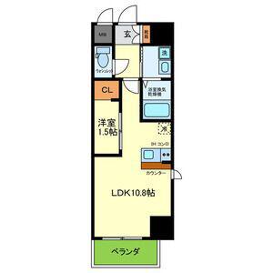ONLYONE布施(1LDK/10階)の間取り写真