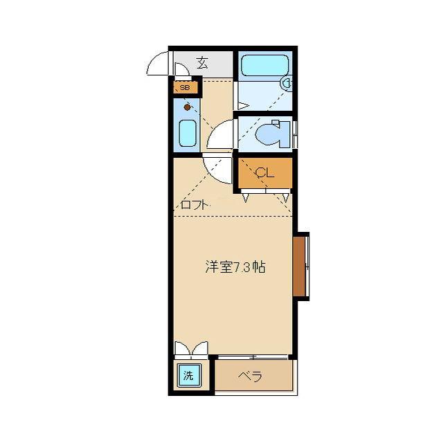 キャスル新高円寺(1K/1階)の間取り写真