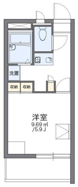 レオパレス鈴ヶ森(1K/1階)の間取り写真