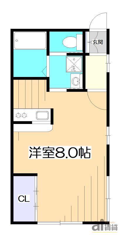 OHANA HOUSEII(ワンルーム/2階)の間取り写真