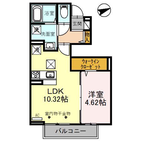 ラ・エトワール王子(1LDK/1階)の間取り写真