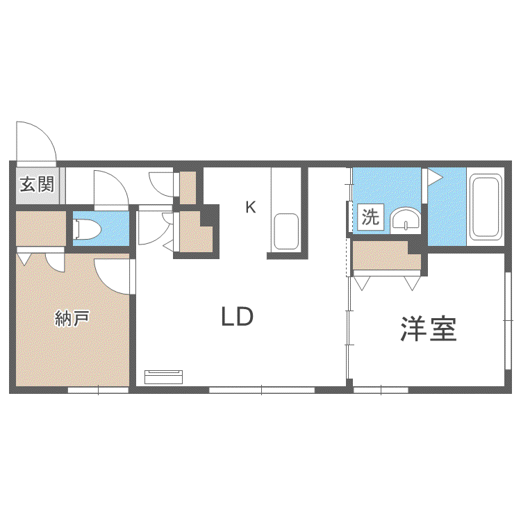 イー・エフ札幌東(2LDK/3階)の間取り写真