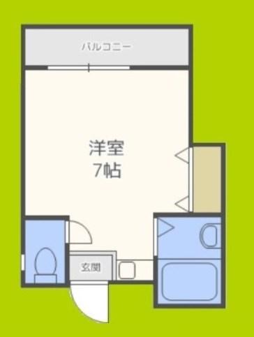 OKハイツ神路(ワンルーム/4階)の間取り写真