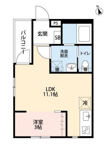 RADIANCE新松戸(1LDK/3階)の間取り写真