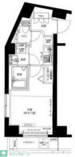 ドルチェ東新宿(1K/3階)の間取り写真