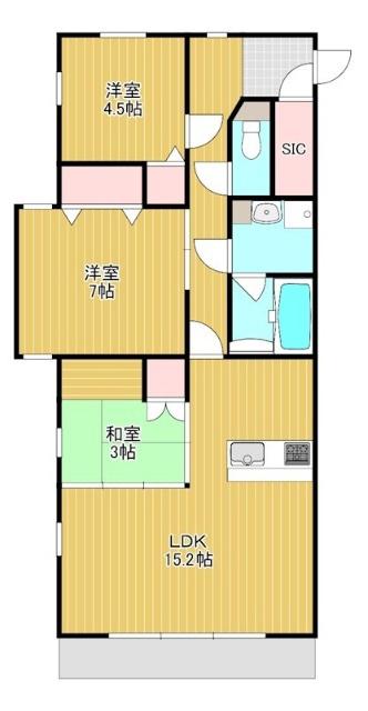 LIENはなみずき(3LDK/2階)の間取り写真
