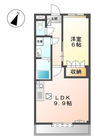 グランチェスタ エス(1LDK/1階)の間取り写真
