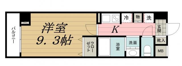 千葉ポートイースト(1K/4階)の間取り写真