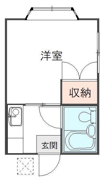 エクセレント(1K/1階)の間取り写真