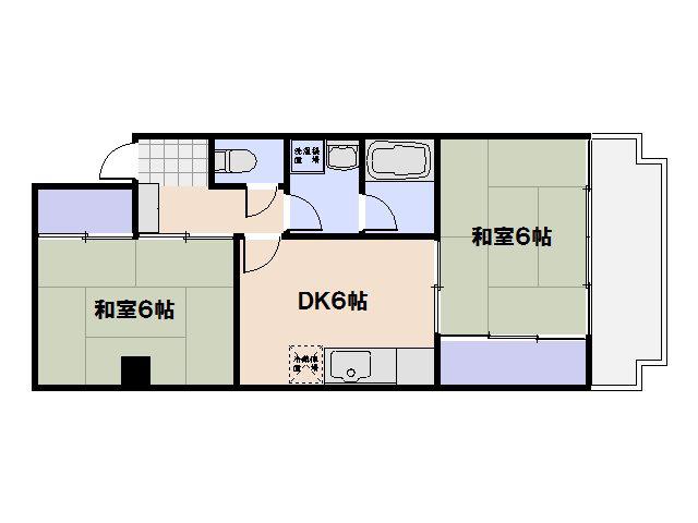 児玉ビル(2DK/1階)の間取り写真