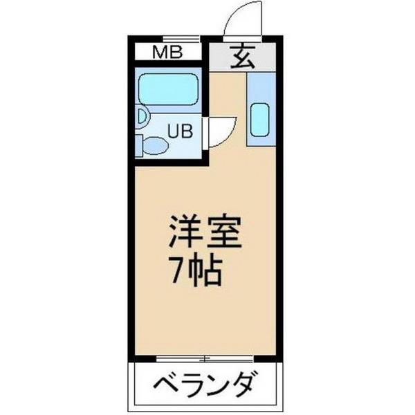グリーン31(ワンルーム/3階)の間取り写真