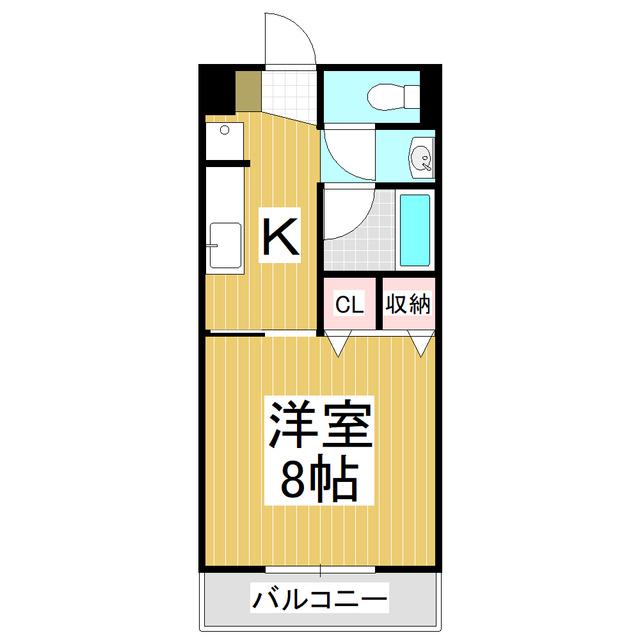 SURPLUSサンクレストII(1K/2階)の間取り写真