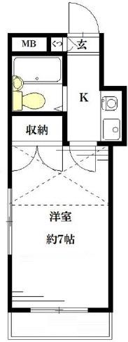要町ホワイトコート(1K/2階)の間取り写真