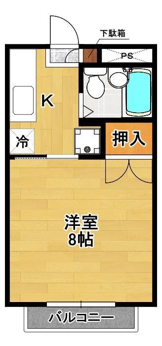 PAL壱番館(1K/1階)の間取り写真