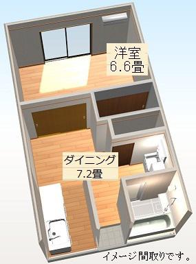 ヨーコーマンション(1LDK/3階)の間取り写真