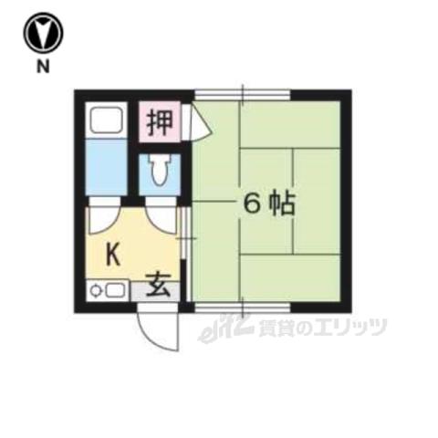 平安荘(1K/2階)の間取り写真