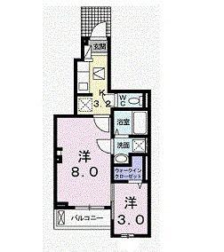 サウスエムIII(2K/1階)の間取り写真