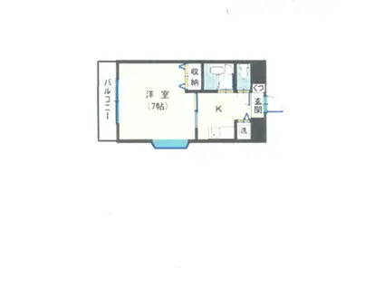 シエルブリュ城西(1K/3階)の間取り写真