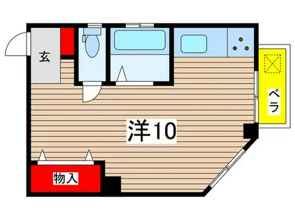 佐藤ハイツ(ワンルーム/1階)の間取り写真